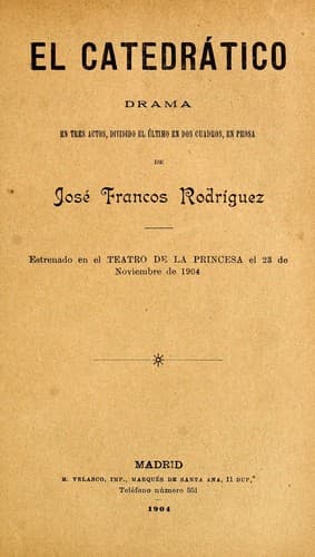 Tapa de El catedrático