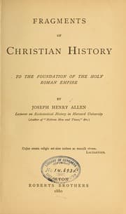 Tapa de Fragments of Christian history