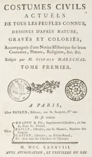 Tapa de Costumes civils actuels de tous les peuples connus
