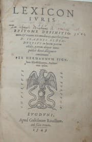 Tapa de Lexicon iuris
