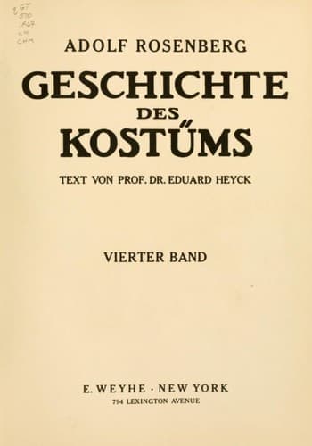 Tapa de Geschichte des Kostüms