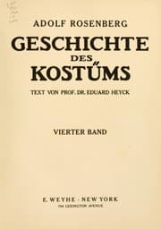 Tapa de Geschichte des Kostüms
