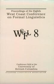 Tapa de Proceedings of the Eighth West Coast Conference on Formal Linguistics 1989