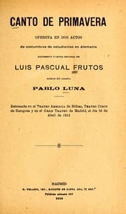 Tapa de Canto de primavera