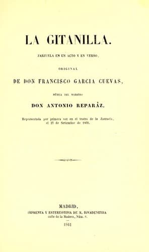 Tapa de La gitanilla