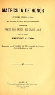 Tapa de Matrícula de honor