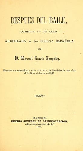Tapa de Después del baile