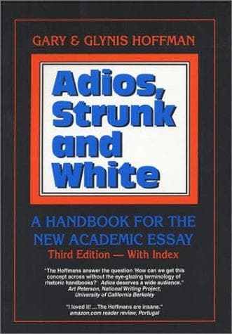 Tapa de Adios, Strunk and White