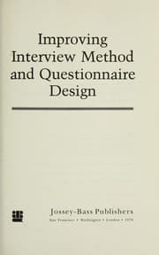 Tapa de Improving interview method and questionnaire design