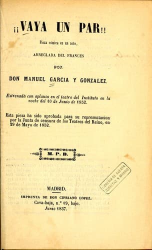Tapa de !Vaya un par!