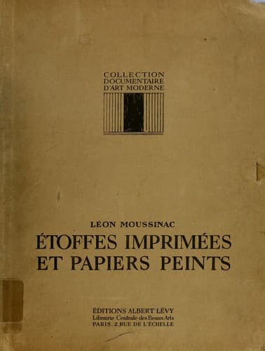 Tapa de Étoffes imprimées et papiers peints