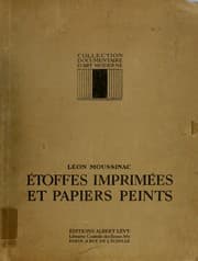 Tapa de Étoffes imprimées et papiers peints