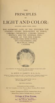 Tapa de The principles of light and color