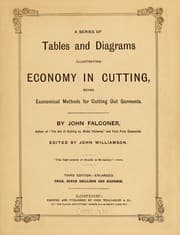 Tapa de A series of tables and diagrams illustrating economy in cutting, being economical methods for cutting out garments