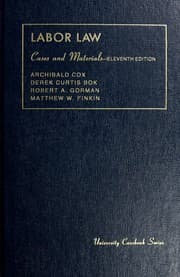 Tapa de Cases and materials on labor law