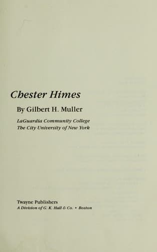 Tapa de Chester Himes