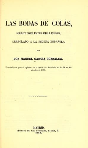 Tapa de Las bodas de Colás