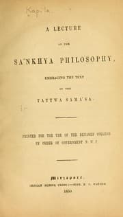 Tapa de A lecture on the Saʹnkhya philosophy