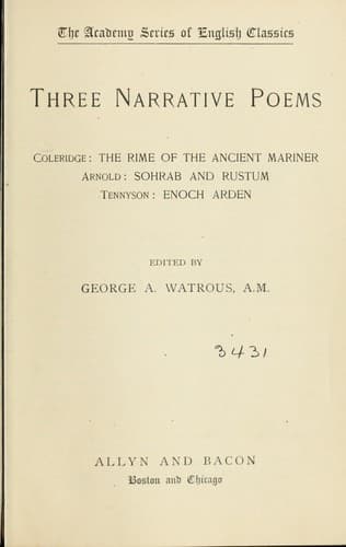 Tapa de Three narrative poems