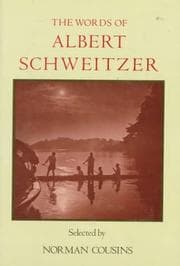 Tapa de The words of Albert Schweitzer