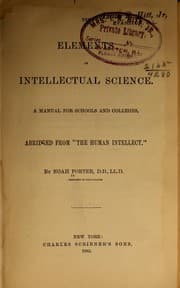 Tapa de The elements of intellectual science