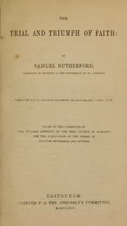 Tapa de The trial and triumph of faith
