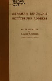 Tapa de Abraham Lincoln's Gettysburg address