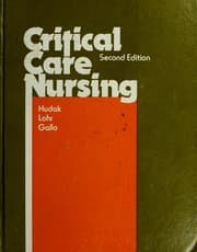 Tapa de Critical care nursing
