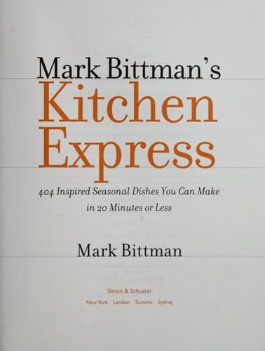 Tapa de Mark Bittman's Kitchen Express