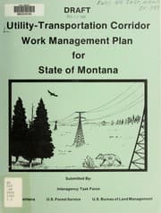 Tapa de Utility-transportation corridor work management plan for state of Montana