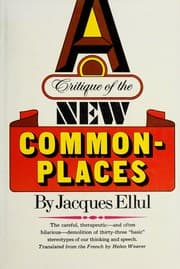 Tapa de A critique of the new commonplaces