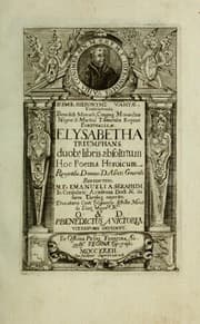 Tapa de Ps. P.M.Fr. Hieronymi Vahyae ... Elysabetha triumphans