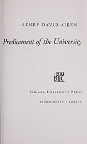 Tapa de Predicament of the university