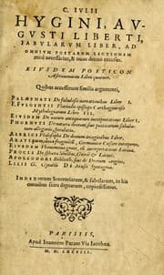 Tapa de C. Ivlii Hygini, Avgvsti liberti, Fabvlarvm liber ...