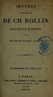 Tapa de Traité des études [ou de la manière d'enseigner et d'étudier les belles-lettres]