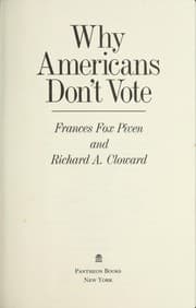Tapa de Why Americans don't vote