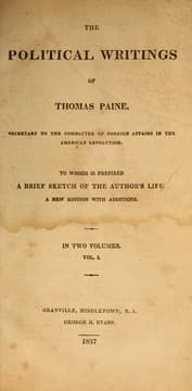 Tapa de The political writings of Thomas Paine ...