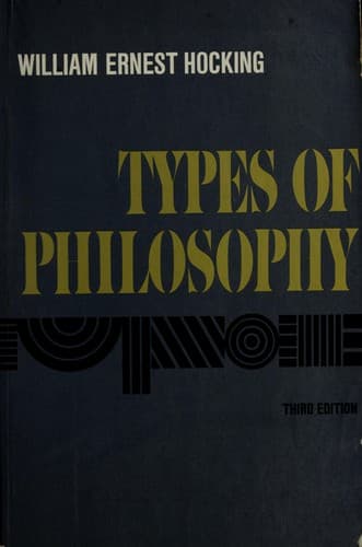 Tapa de Types of philosophy