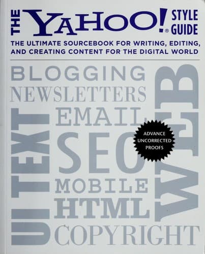 Tapa de The Yahoo! style guide