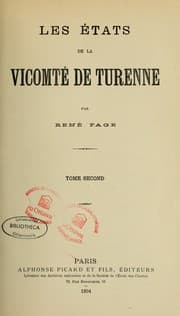 Tapa de Les États de la vicomté de Turenne