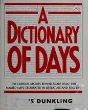 Tapa de A dictionary of days