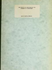 Tapa de The effects of precycling on the strength of ferrocement