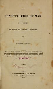 Tapa de The constitution of man considered in relation to external objects