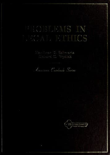 Tapa de Problems in legal ethics