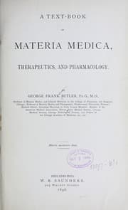 Tapa de A text-book of materia medica, therapeutics and pharmacology