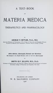 Tapa de A text-book of materia medica, therapeutics, and pharmacology