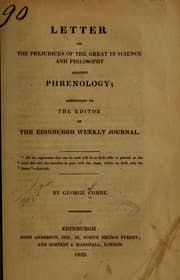 Tapa de Letter on the prejudices of the great in science and philosophy against phrenology