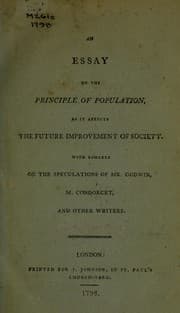 Tapa de An essay on the principle of population