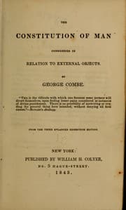 Tapa de The constitution of man considered in relation to external objects