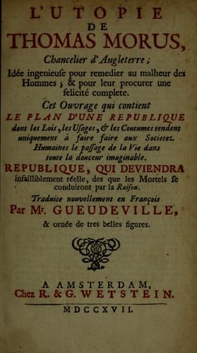 Tapa de L'Utopie